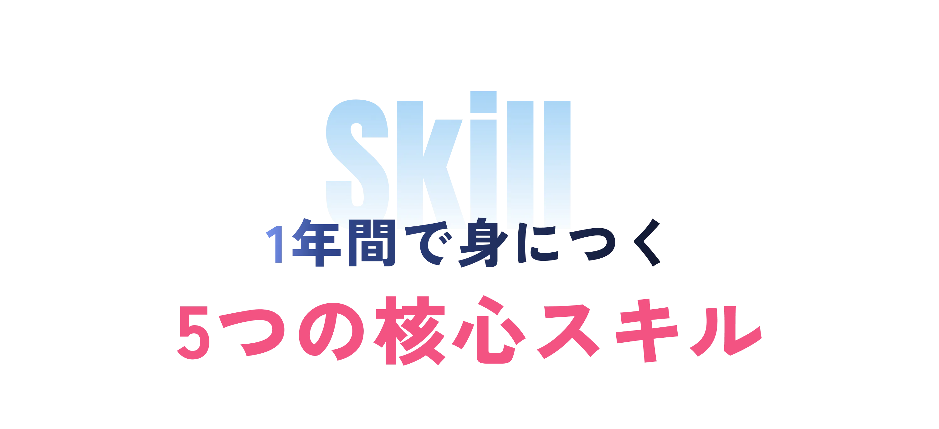 1年間で身につく5つの核心スキル